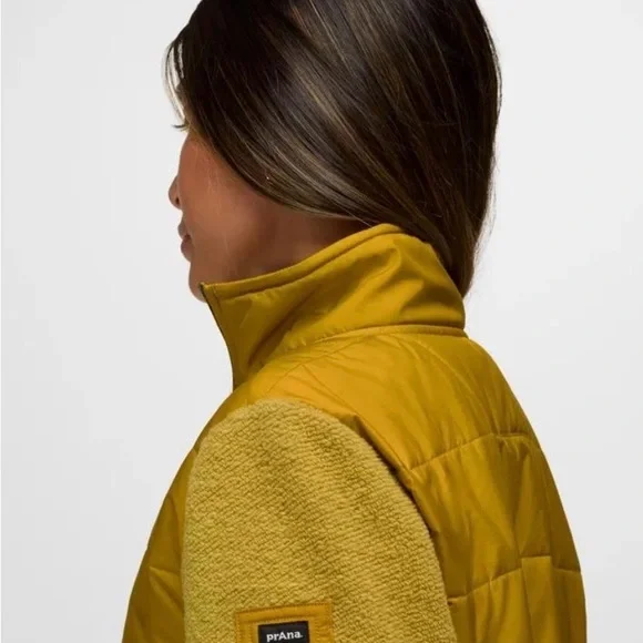 EUC prAna Wooly Bird Fleece Full Zip - Sandstone Size L - Picture 3 of 5